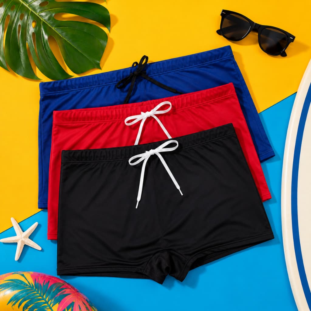 Sunga Boxer Verão Proteção UV com Ajuste - Kit 3 peças Pronta Entrega