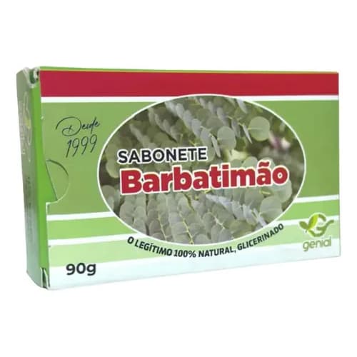 Sabonete cremoso barra na caixa barbatimao 90g genial cosmeticos
