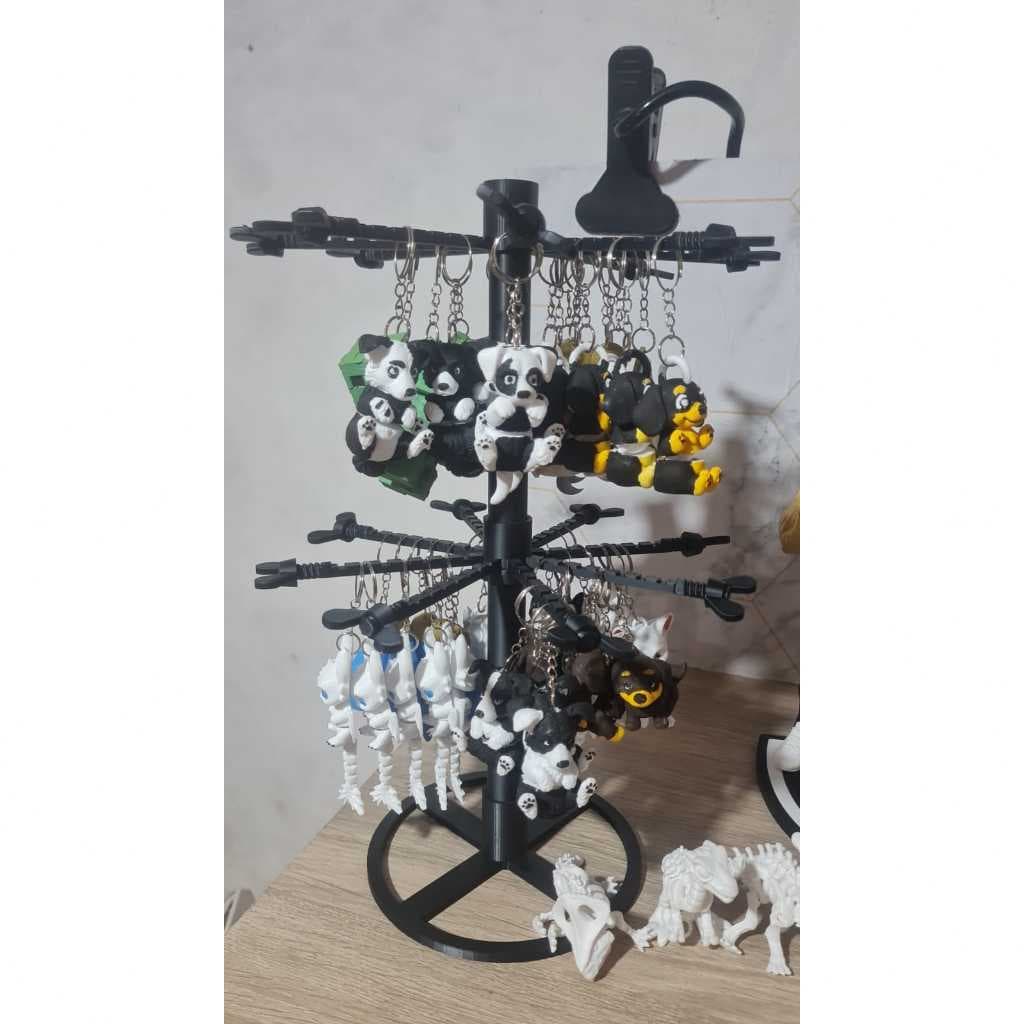 Kit de 60 Chaveiros, modelos Misturados,  Modelos de times, Articulados, Animes, filmes, Jogos, Brinde Suporte Giratório