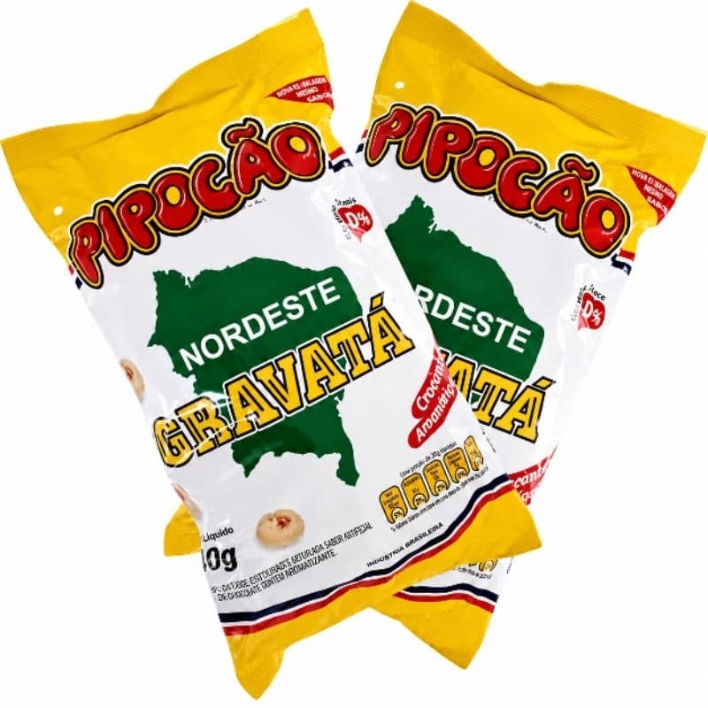 PiPOCÃO pipoca salgada Gravata do nordeste fardo com 10 pacotes crocantes produtos novos