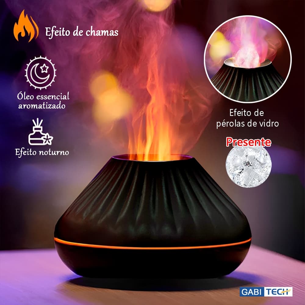 Difusor E Aromatizador De Óleo Essencial De Ambiente Purificador De Ar Umidificador Para Casa Led