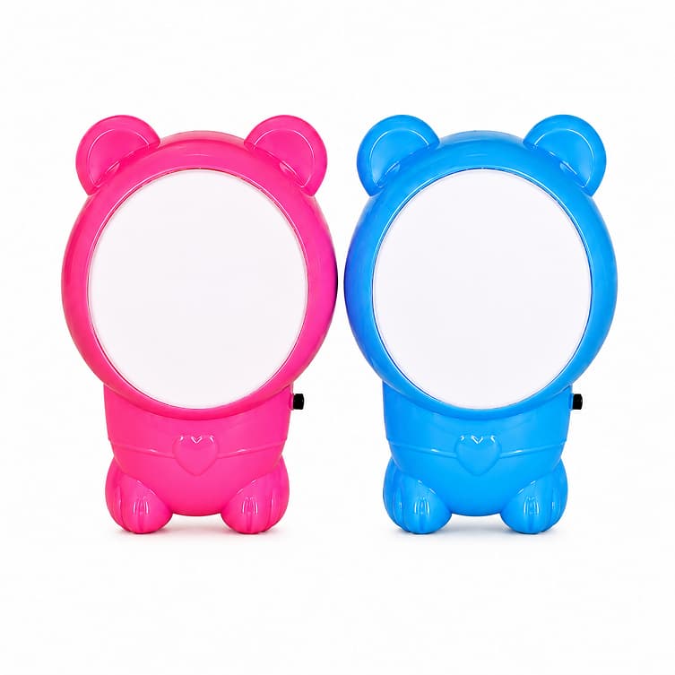 Luminária LED de Tomada Luz Noturna Sala Quarto Urso Astronauta Abajur Infantil Bebê Criança