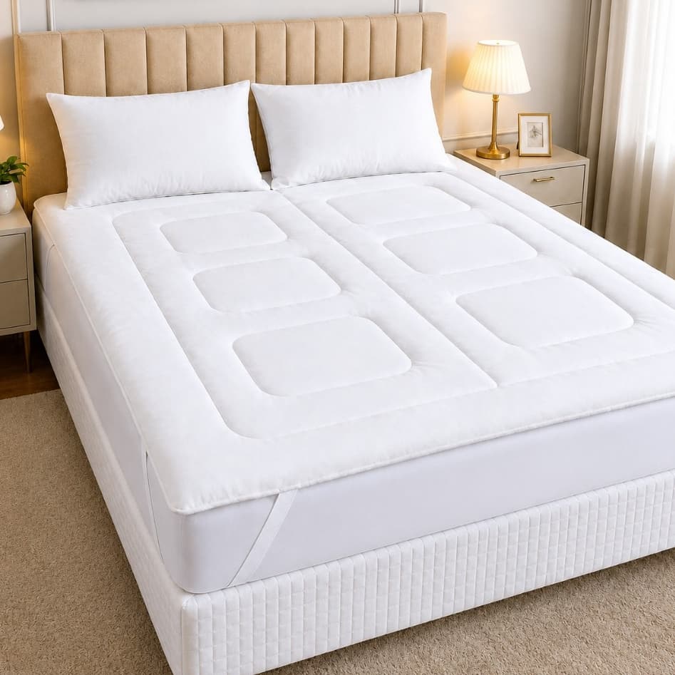 Protetor Para Colchão Pillow Top Cama Queen Micropercal 400 Fios Com Elástico Nas Pontas Mácio