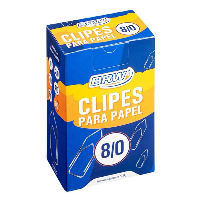 Clipes Para Papel 8/0 500 unidades