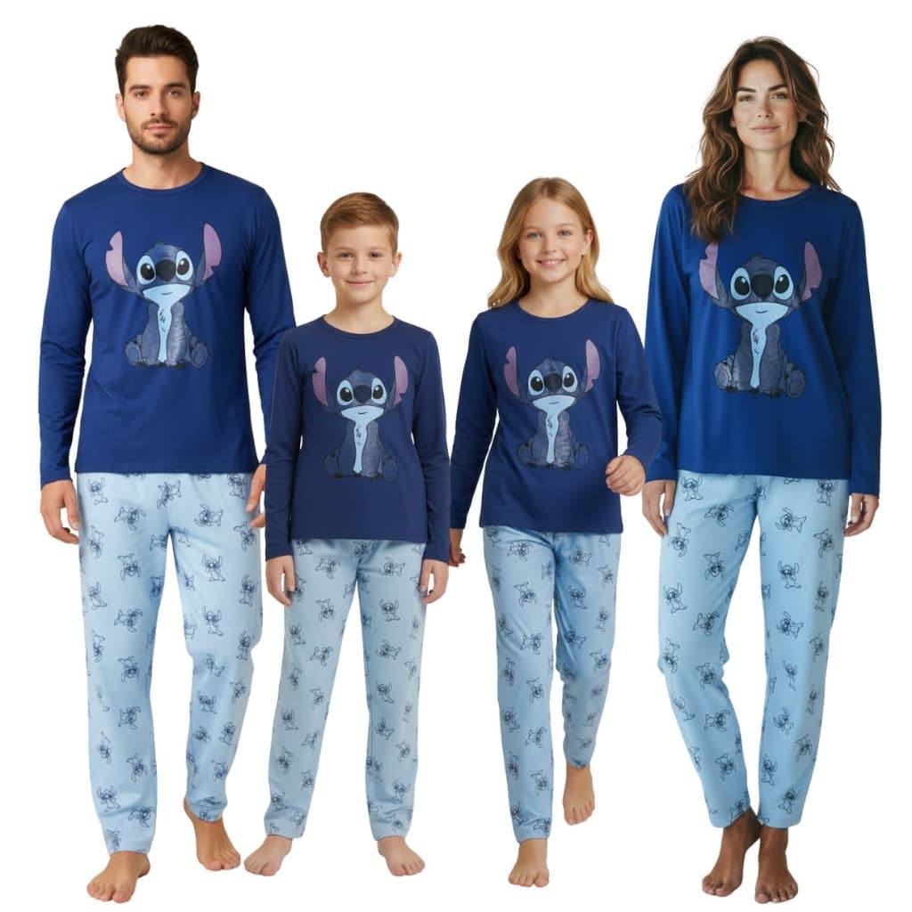 Combinado Natal Família Pijama Longo Calça e Manga Longa Tal Pai Tal Mãe e Tal Filho Estampas Noel Promoção