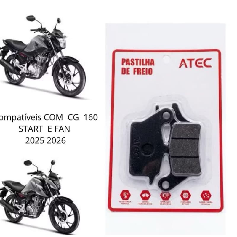 Pastilha de Freio CG 160 2025 a 2026 ATEC