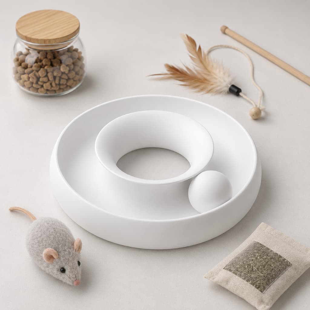 Brinquedo Gato Donut Loop Infinito Bola Interativa Pet PLA
