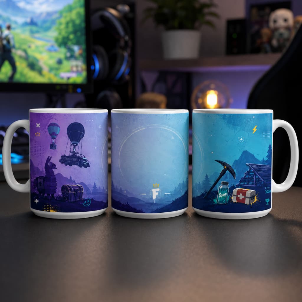Caneca Fortnite Battle Royale Gamer 325ml – Presente Geek para Fãs do Jogo