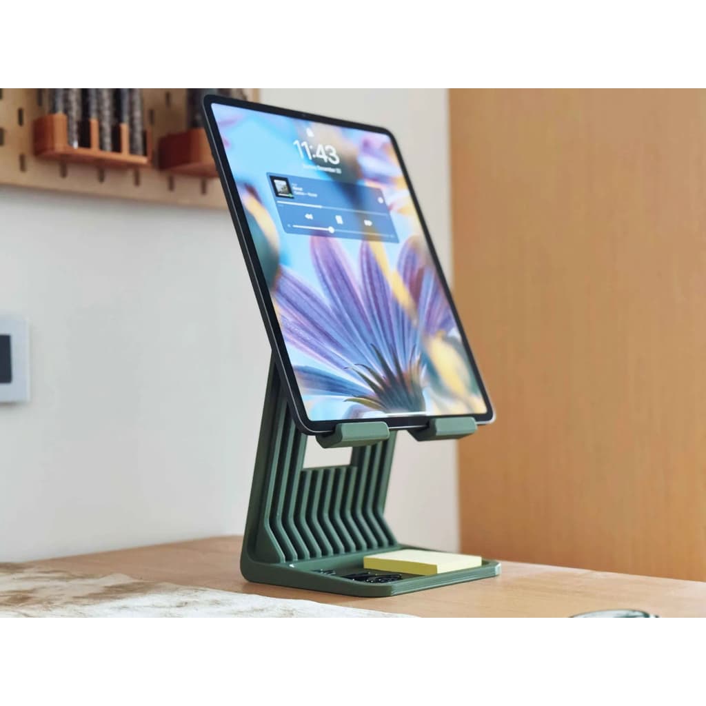 Suporte para Tablet e iPad Dobrável Ajustável | Base para Celular Kindle Mesa Escritório Impressão 3D