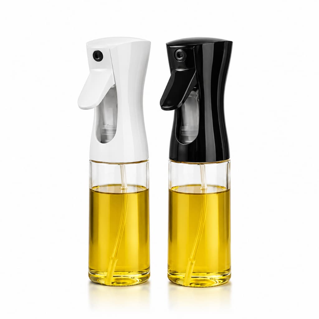 Kit 1 ou 2 Borrifador Spray Azeite 300ml Frasco de Vidro Óleo Vinagre Pulverizador Cozinha