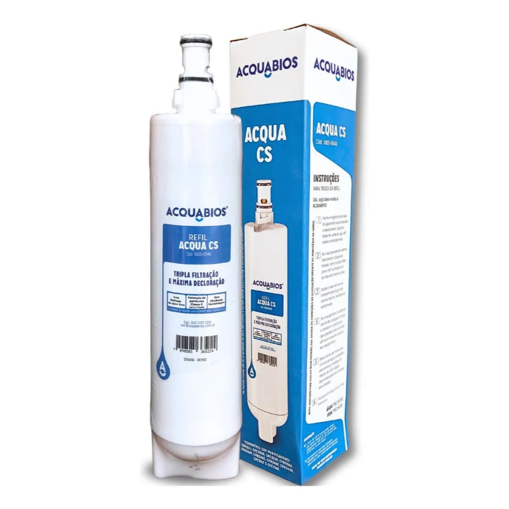 Refil Filtro Consul Purificador Água Acqua Cs Acquabios Cor Branco