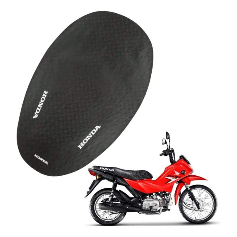 Capa de Banco Honda Pop 110 – Modelo Original 3D Colmeia Preta.