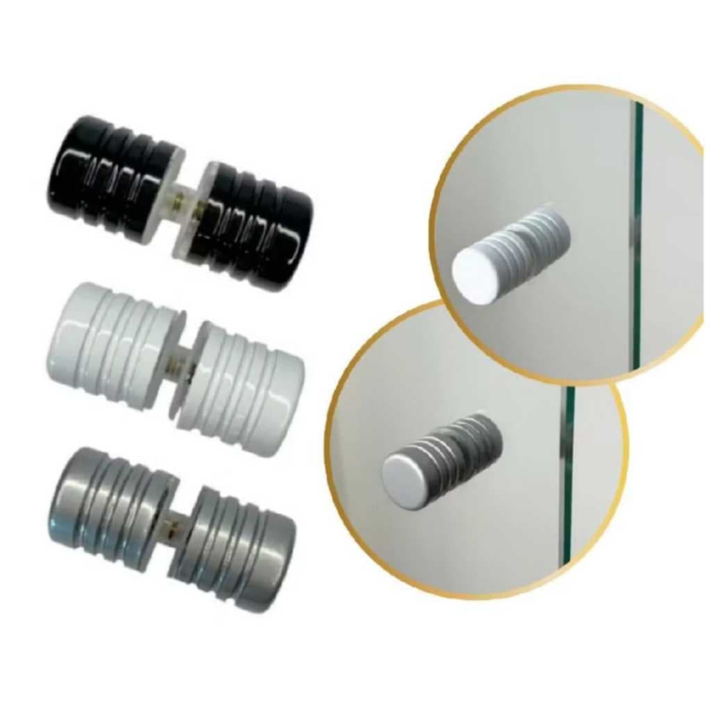 Puxador De Porta Box Blindex Banheiro Metal Frisado Luxo Universal Alumínio 2 un Resistente Não Enferruja