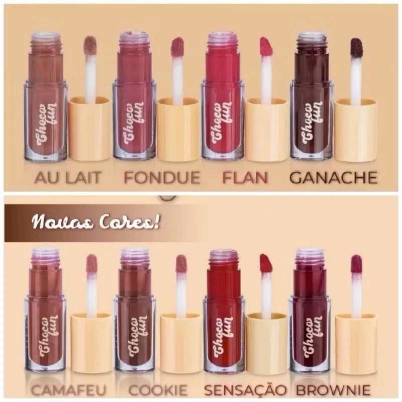 FENZZA LIP TINT CHOCO FUN GLOSS LABIAL GANACHE AU LAIT FLAN FONDUE 20085