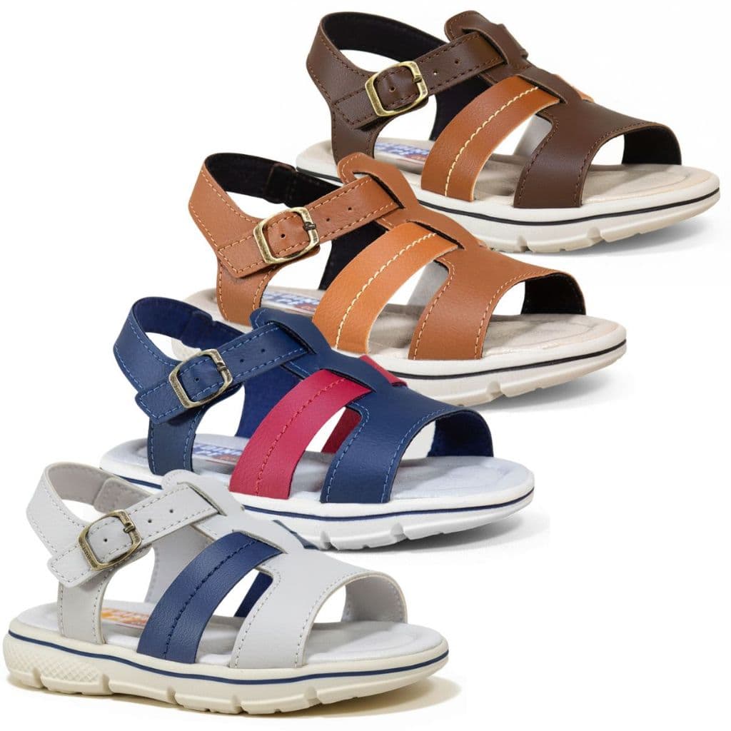 Sandália Infantil Masculina Papete Casual Confortável Antiderrapante