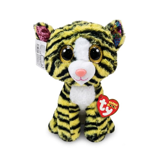 Pelúcia Tigre Ty Beanie Boos Olhos Grandes Zoiúdo Original