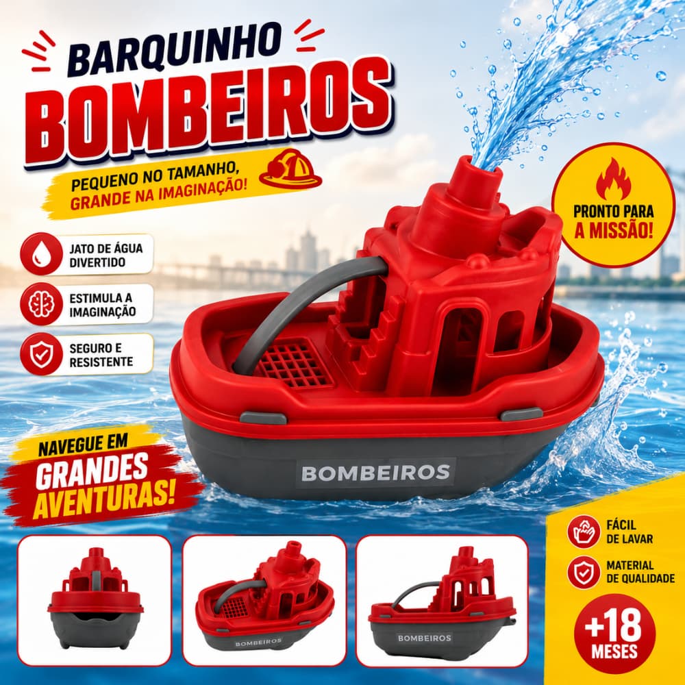 Barquinho Bombeiros Smiling Kids