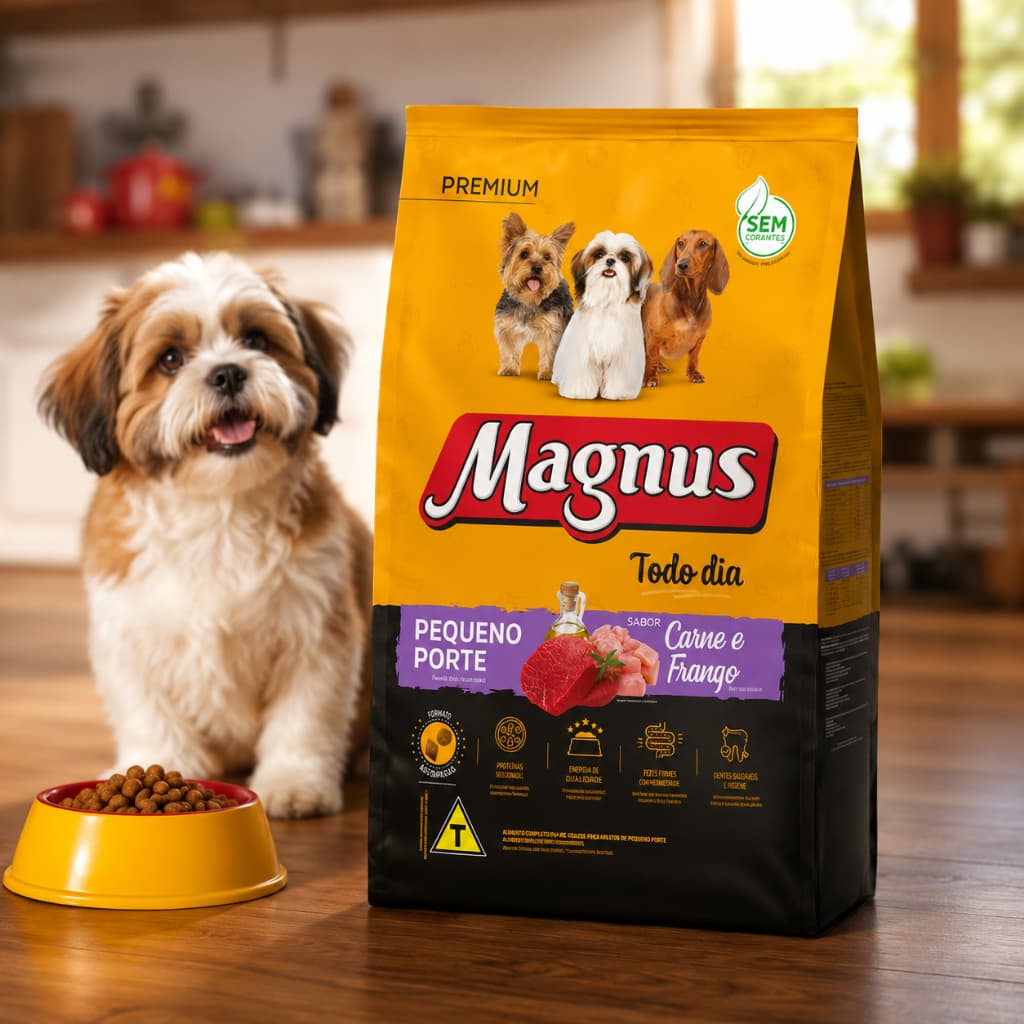 Magnus Todo Dia Ração Cão Adulto Porte Pequeno Carne Frango 15kg