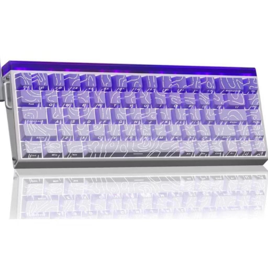 TECLADO AULA MAGNÉTICO HERO68E  GAMER, COR BRANCO USB-C.