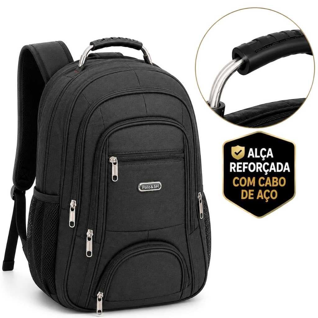 Mochila Executiva Masculina Escolar Notebook Reforçada Feminina Bolsa Faculdade Resistente Viagem