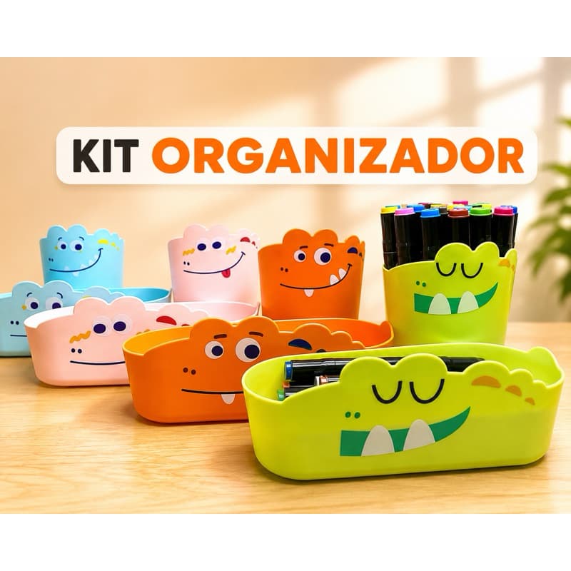 Porta Lapis e Caneta Organizador Multiuso de Mesa| Escola| Escritório 1,2,4 e 6 Conjuntos