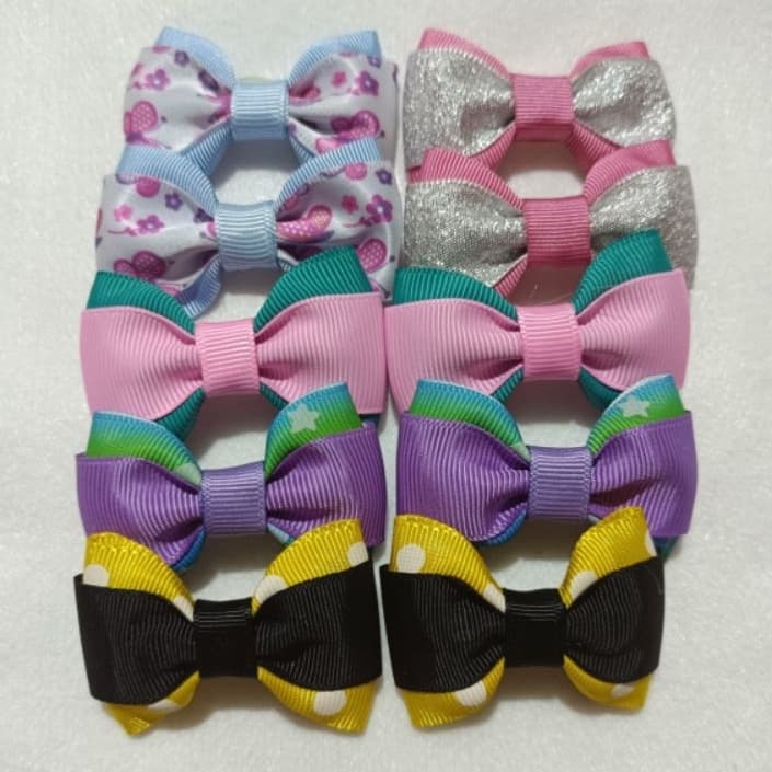 Laço de cabelo infantil Parzinho de laços acessórios de cabelo infantil modelos e cores aleatória