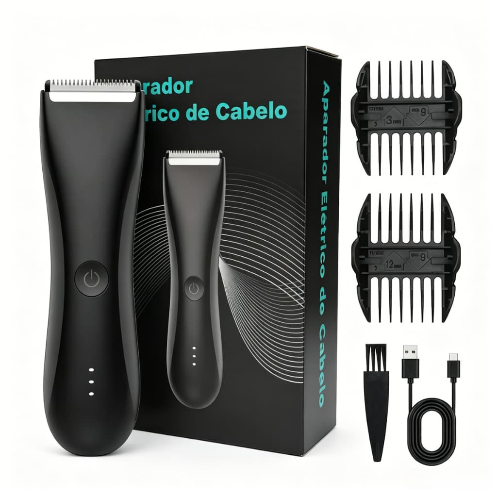 Maquina De Cortar Cabelo Aparador De Pelos Profissional Barbearia Barba Recarregável Premium Sem Fio ,para Corpo