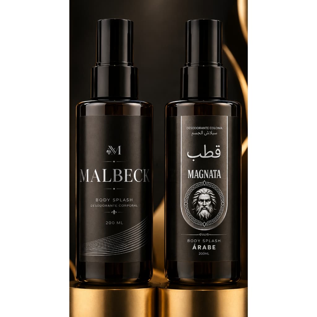 Kit 2 Body Splash Magnata Arabe + Mbeck 200ml Masculino Perfume Corporal
