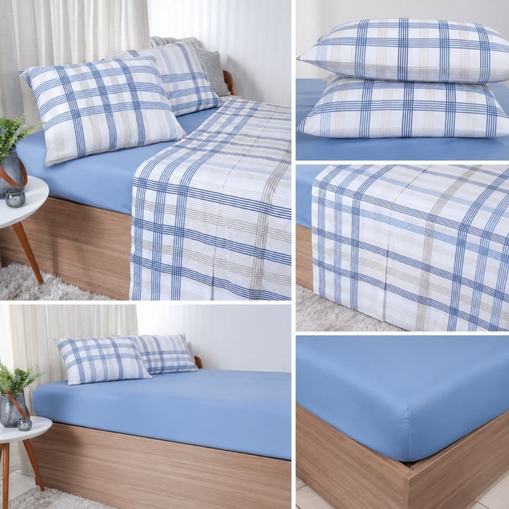 Jogo de Cama Queen 4 Peças Duplo 150 Fios Extra Macio 100% Algodão – Bene Casa CHESS