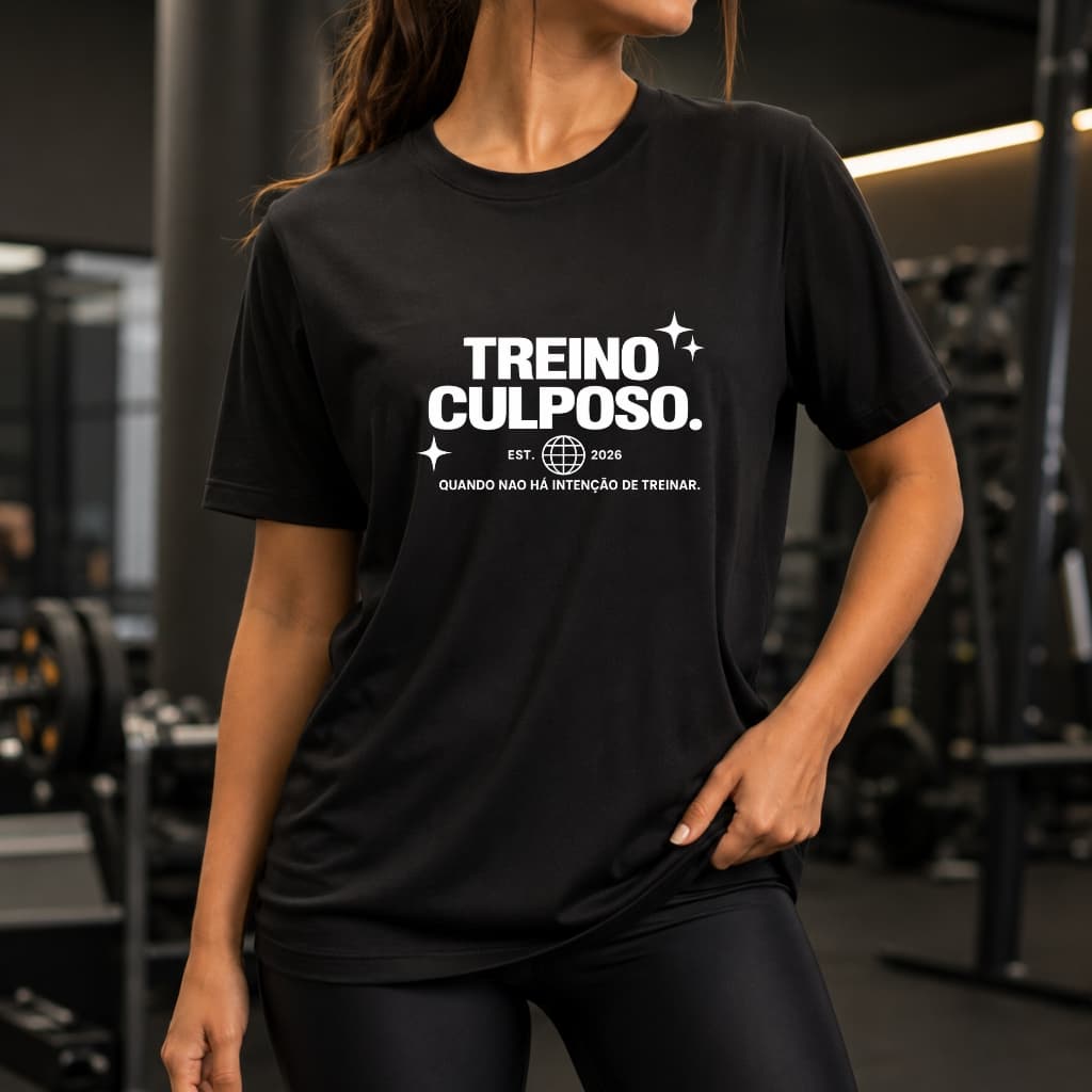 Camiseta Feminina Estampada Academia Fitness 100% Algodão Fio 30.1 T-Shirt Treino Musculação Gym Premium
