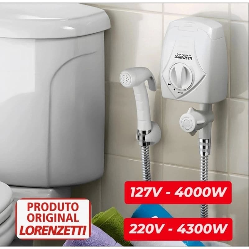 DUCHA HIGIÊNICA ELÉTRICA AQUECEDOR 3T 4300W 220V/4000W 127V Lorenzetti
