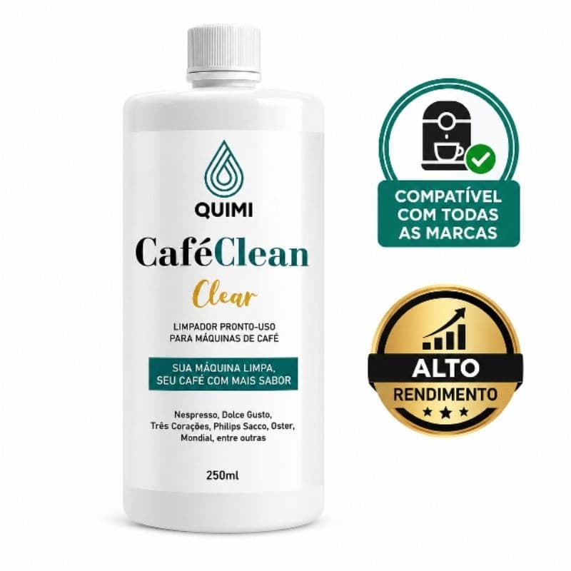 Limpa cafeteira Descalcificante máquina de café Quimivida 250ml Universal Nespresso Dolce Gusto