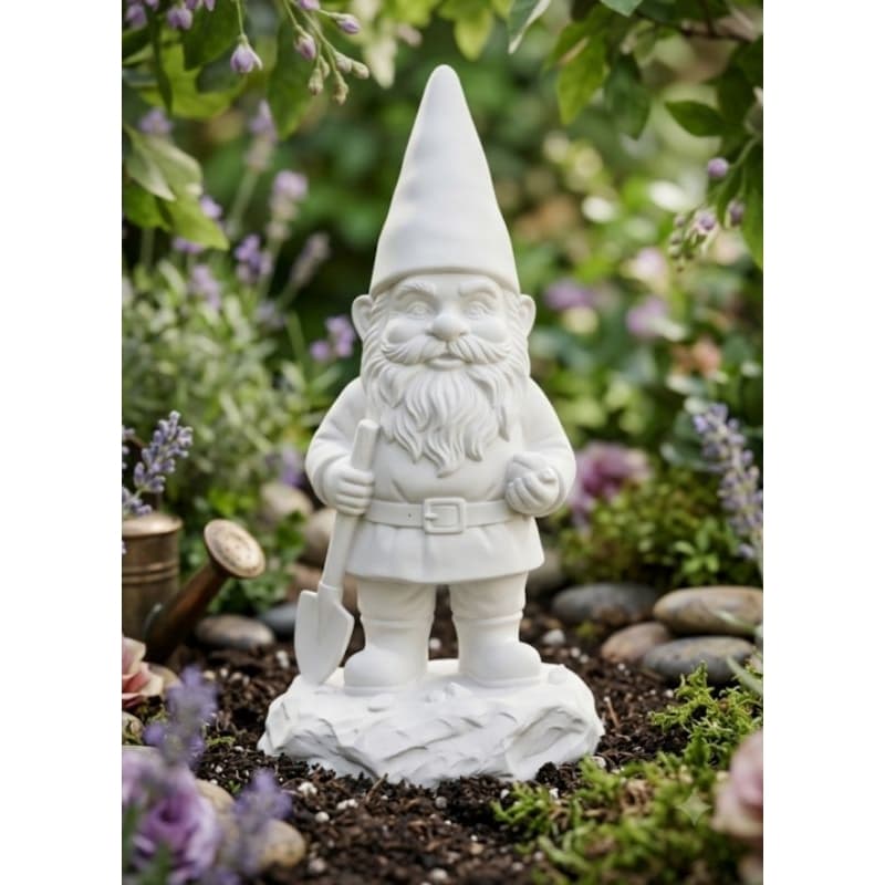 GNOMO DE JARDIM COM PÁ, DECORATIVO/JARDIM/DECORAÇÃO/CASA