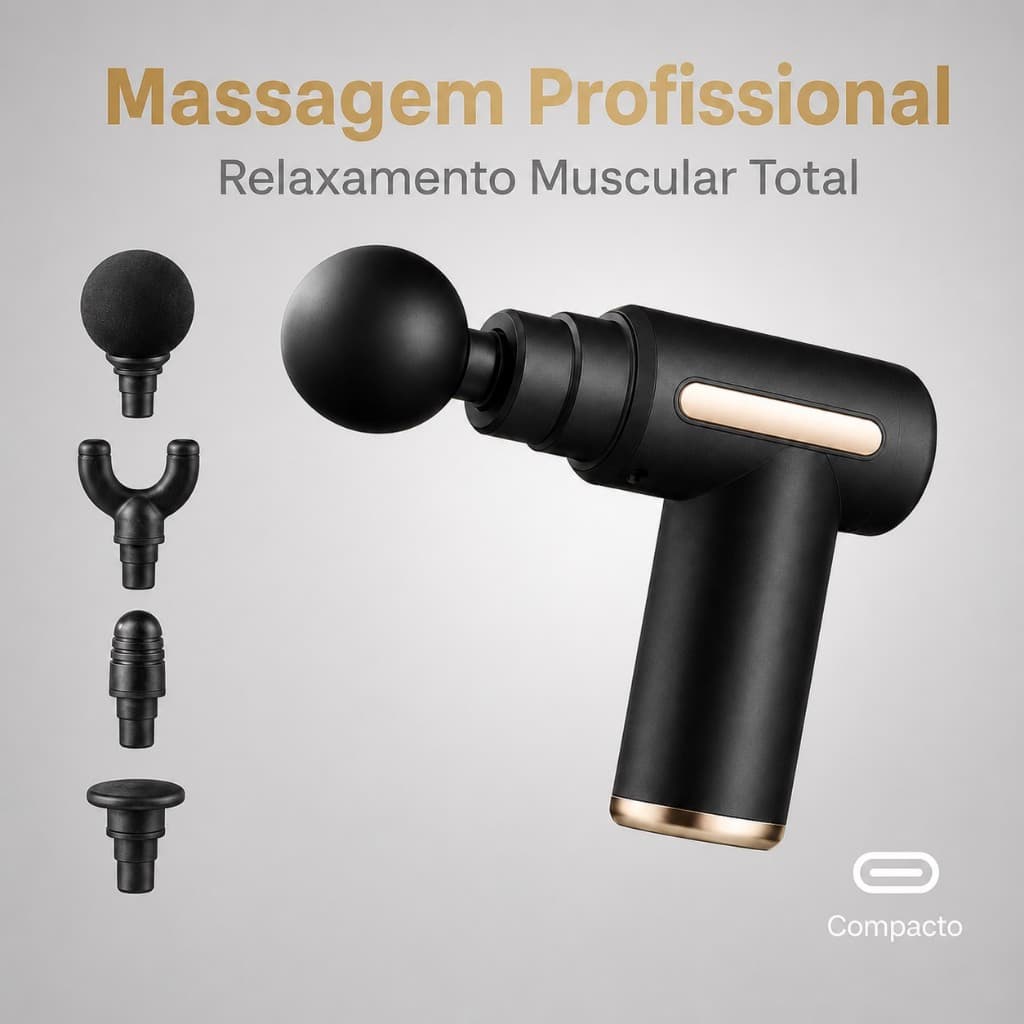 Massagem Profissional Compacto Relaxamento Muscular Total com Vários Acessórios para Terapia de Massagem