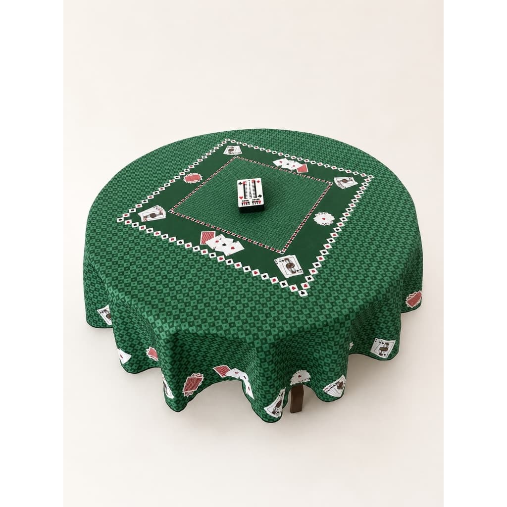 Kit Mesa para Jogos de Cartas com Toalha 2,20m e Porta Baralho