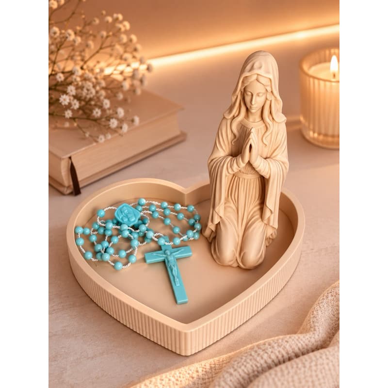 Porta Terço Religioso Nossa Senhora Devoção e Fé no seu Cantinho de Oração Decoração Religiosa Proteção Divina