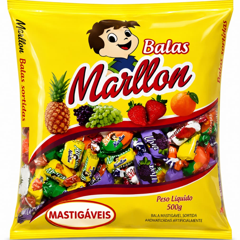 Bala de Frutas Sortidas Marllon Saco 500g