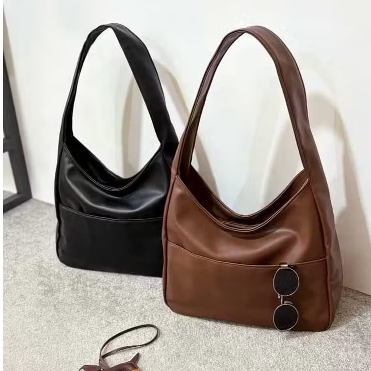 Bolsa feminina média de Ombro Feminina - Textura Macia, Grande Capacidade, Design Versátil forrada