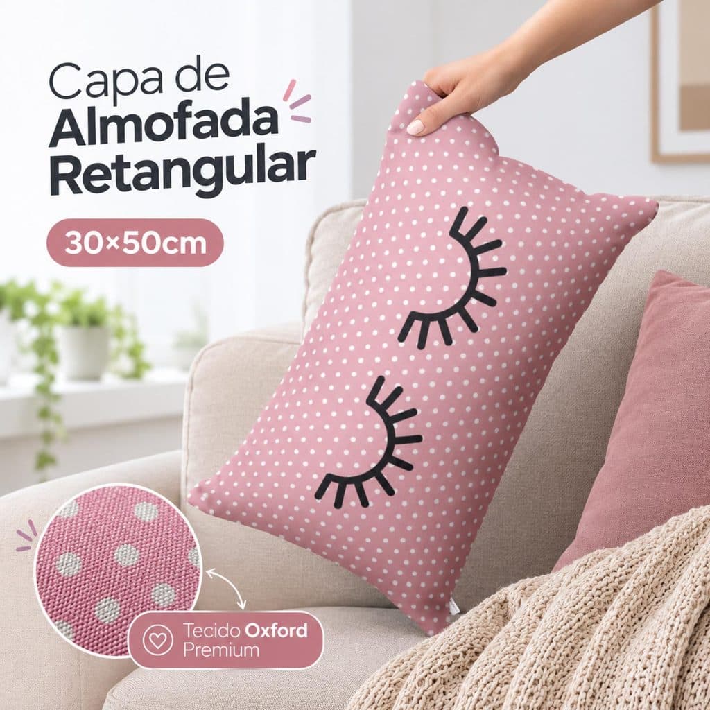 Capas de Almofadas Retangulares e Decorativas Para Sofá Vários Modelos 30x50 - Novadecora