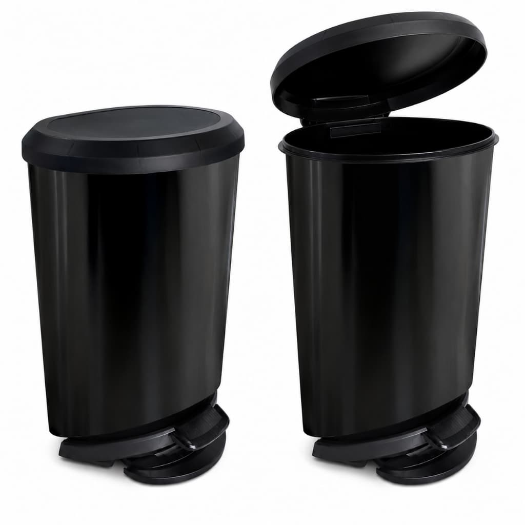 Lixeira 20L Ou 10 Litros C/ Pedal Plástico Resistente Para Todos Ambientes Cozinha Banheiro Escritório