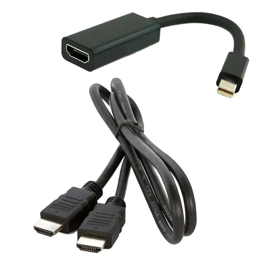 Kit Cabo Mini Dp Para Monitor Hdmi-macbook + Cabo Hdmi 1,50 Metros
