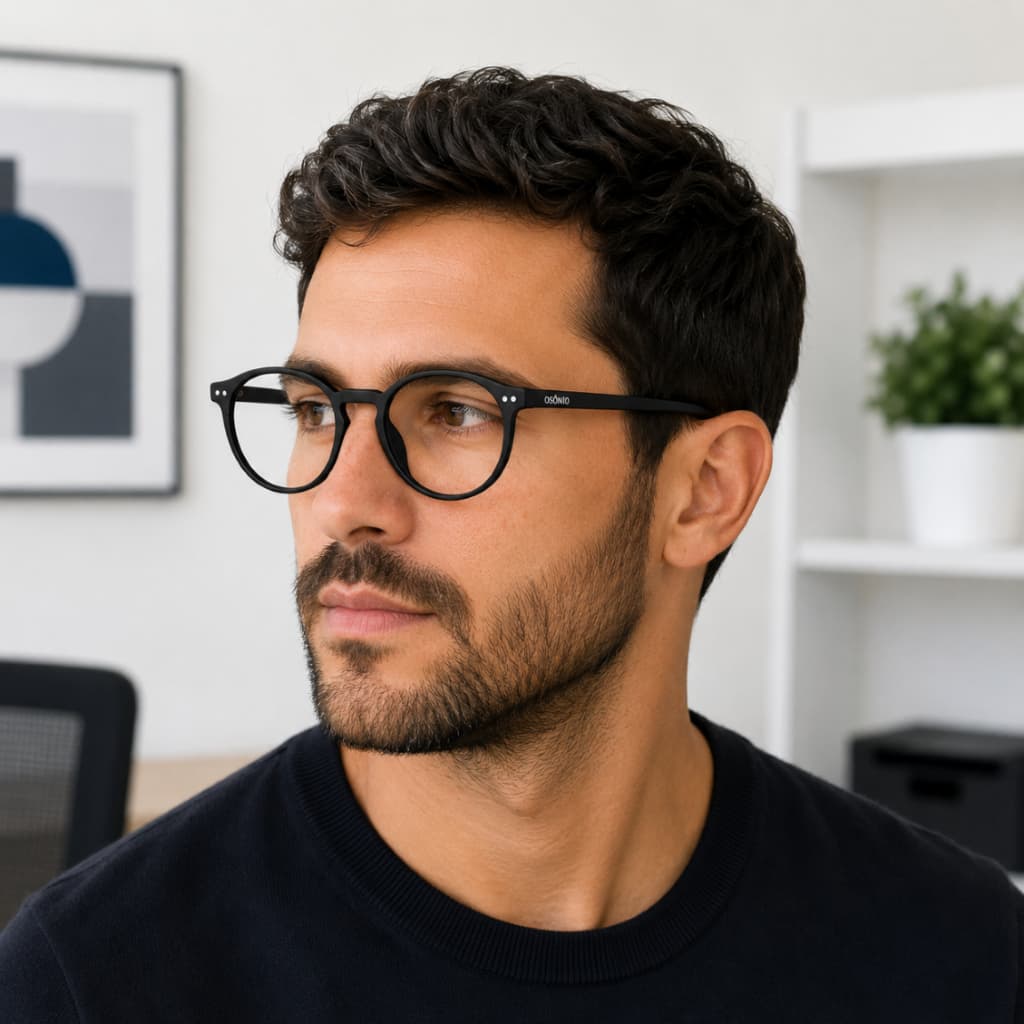 Armação Óculos Masculino Oson Os7745 Premium Redondo