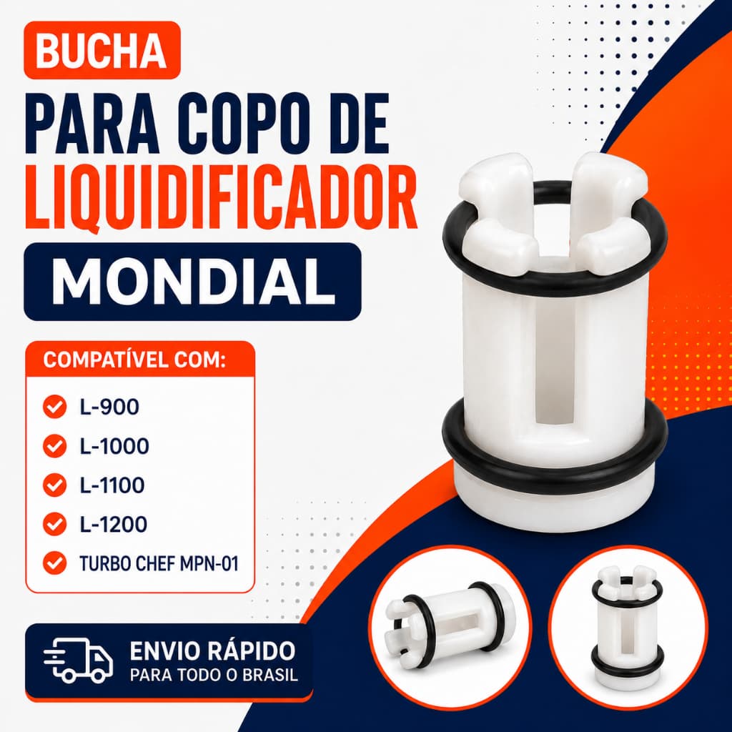 Bucha Para Copo Liquidificador Mondial MPN01 L99 L900 L1000 L1100 L1200