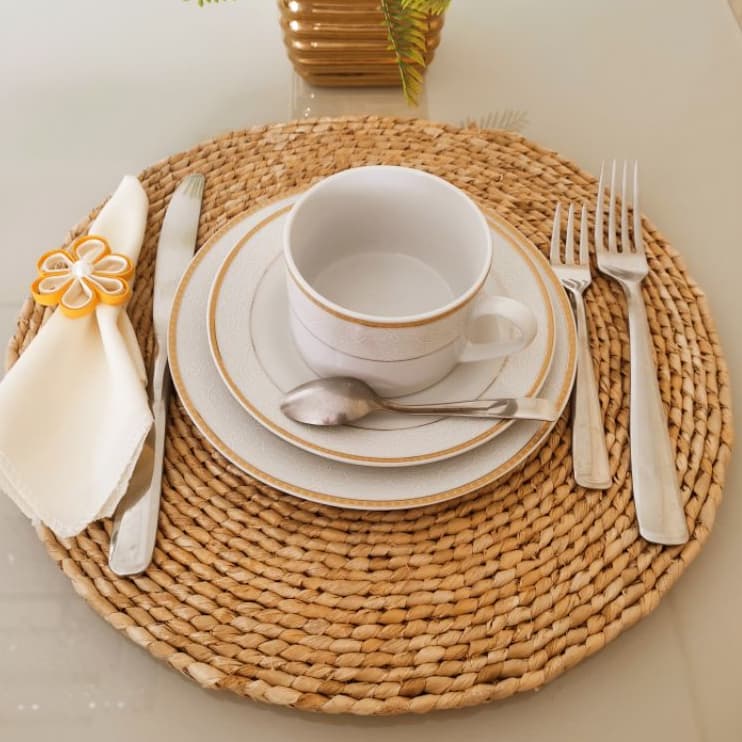 Sousplat de Taboa 35cm Artesanato Coisas Diferentes Para Casa Decoração Elegante Natal