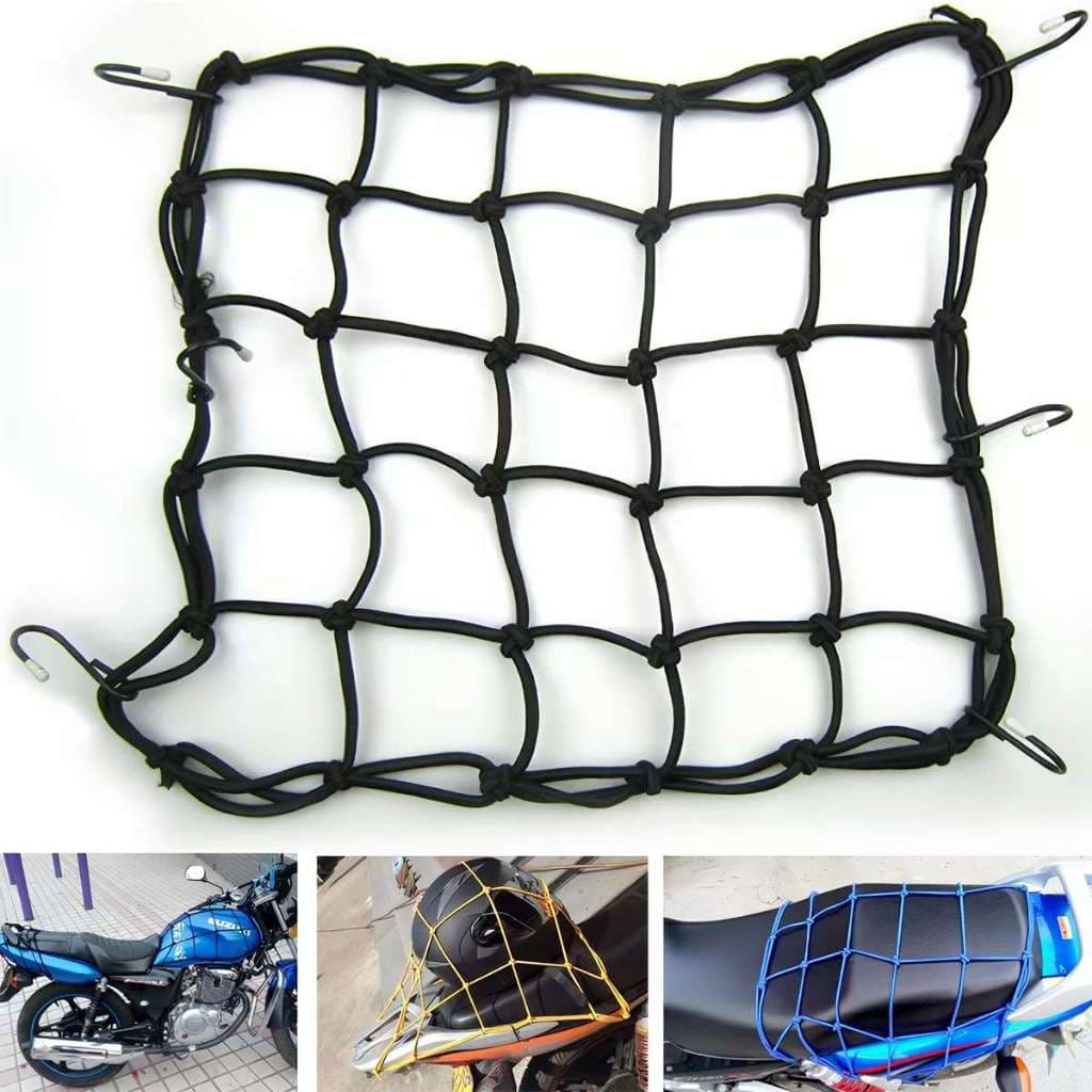 Rede Elástica Moto Bike Redinha Carga Aranha Capacete Estica Reforçada Com ou Sem extensor