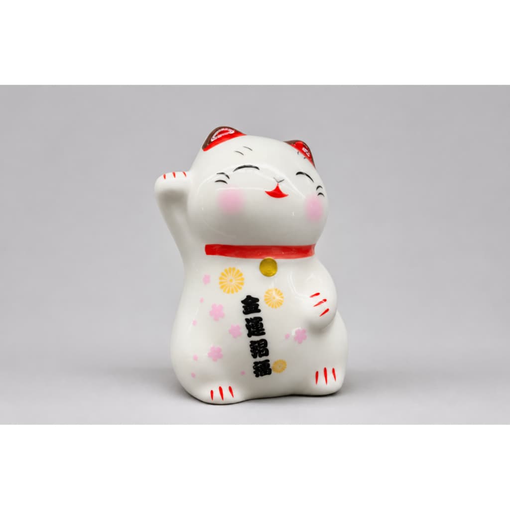 GATO MANEKI NEKO DE PORCELANA SORTE PROSPERIDADE FORTUNA