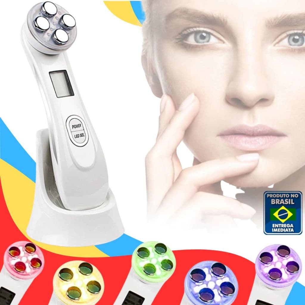 Aparelho Radio Freqüência Rejuvenescedor Facial Massageador 127/220v Rugas Anti Idade