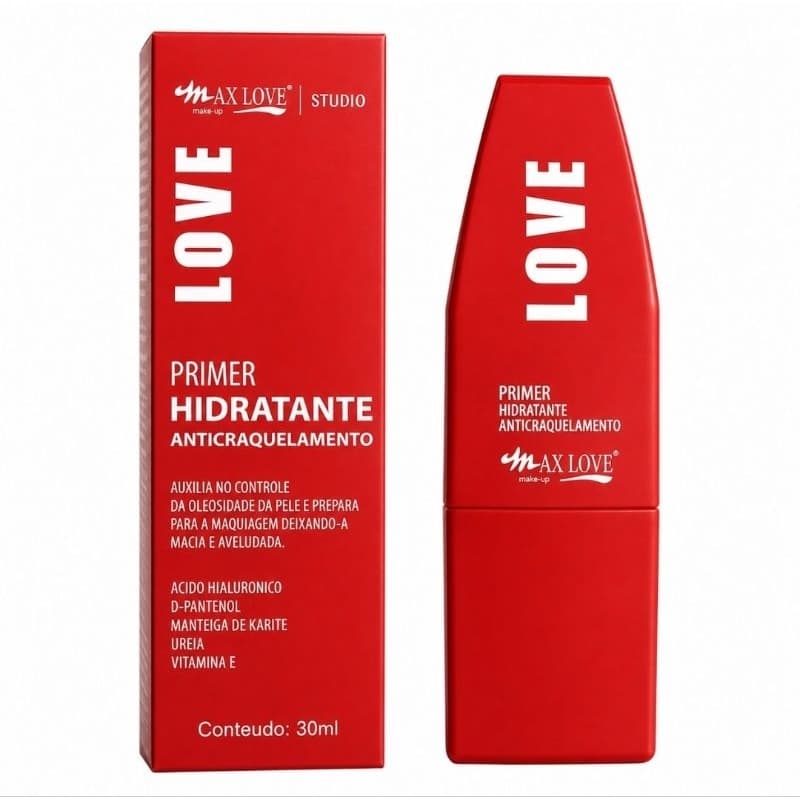 Primer Hidratante Anticraquelamento Max Love Studio – 30ml