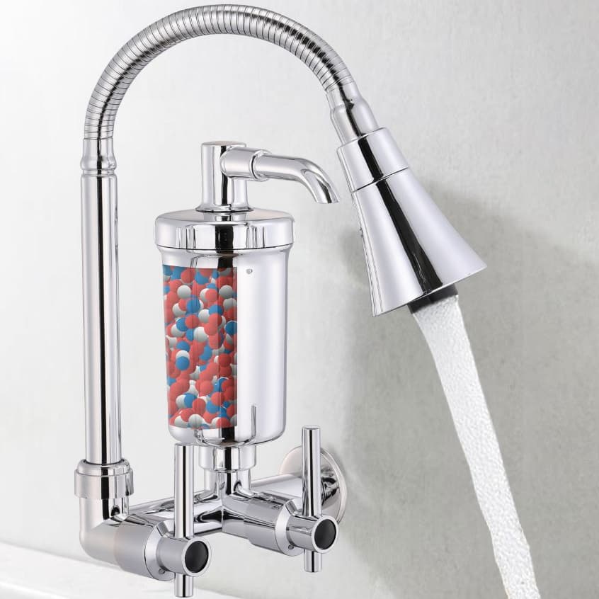 *Torneira de Parede Cozinha Água Fria 1/2", Filtro Purificador Lavável Modelo Gourmet Forte Lar