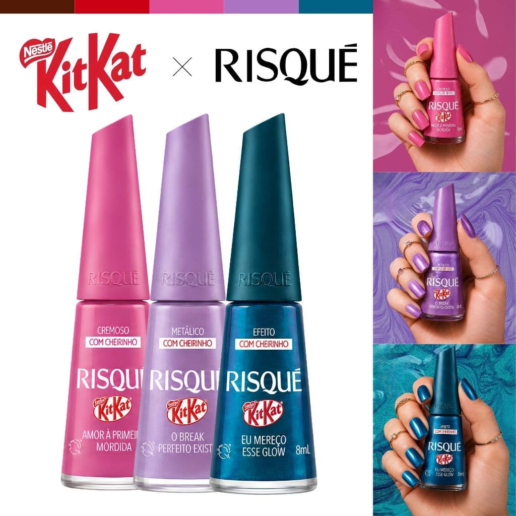 Esmaltes Risqué KitKat Nova Coleção Esmalte Cheiro De Chocolate Esmalte Atacado